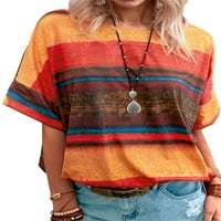 Paille žene gradijentna boemska majica modni ljetni vrhovi stripe Dailywer majica Tunička bluza