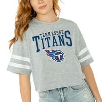 Ženska gameday couture siva Tennessee Titans Gridiron Glam obrezana majica