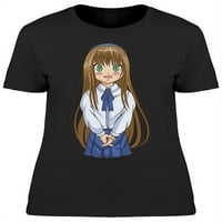 Sretna anime djevojka majica žena -image by shutterstock, ženski medij