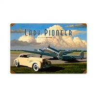 Prošlo vrijeme znakovi STK Lady Pioneer Automobili Vintage Metal znak