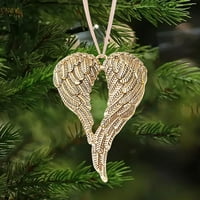 Božićni ukrasi isklesani perja anđeoski krilo sa visećim rupom ukrasni viseći pokloni b