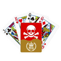 Trovanje crvenim kvadratnim upozorenjem Mark Royal Flush Poker igra reprodukcija kartone