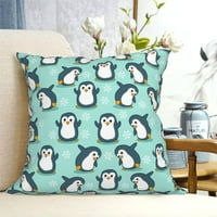 Slatki pingvini bacaju jastučnice za kućni dekor ugodni prekrivači jastuka za krevet na kauč na razvlačenje