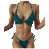 Ženski kupaći odjeća za plažu na rubnoj veličini Žene kupaći kostim plus boja Dvije bikini setovi kupaće