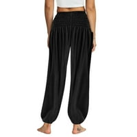 Ženska solidna boja Udobno slobodno vrijeme Plesne hlače Duksevi Yoga Hlače Čudesne ultra meke lagane