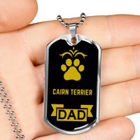 Cairn Terrier ogrlica ogrlica od nehrđajućeg čelika ili 18K zlatni pas za pse W 24 Ljubitelj vlasnika