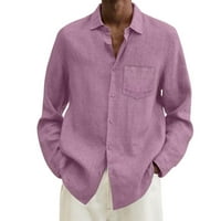 Ketyyh-Chn košulja za muškarce Regular-Fit s dugim rukavima plairana Flannel majica modna povremena