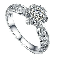 Podplug Valentines Day Pokloni, Ženski prstenovi Izvrsni izdubljeni prsten za angažman za vjenčanje