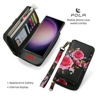 -Lion za iPhone 6s novčanik futrola, modne cvjetne kožne patentne karticom za zatvarače Torbica RFID