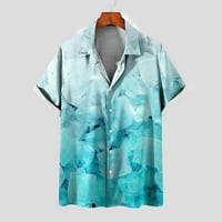 Havajska majica za muškarce Regular Fit Short rukava na plaži na plaži Flow Flower Ispisao ljeto majice