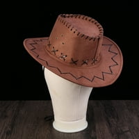 Hat kaubojski šeširi kravarlmenwhite party tanwby sundecorat drveni dodaci Blok odjeća zapadnu zalihu