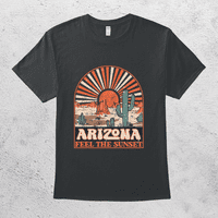 Arizona smatra da je Sunset ljeto retro vintage inspirirana pustinjska vibracija majica