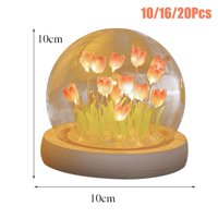 Lierteer tulip noćna lagana ručno izrađena basta noćna lampica sa ljepilom LED noćnom stolnom stolom