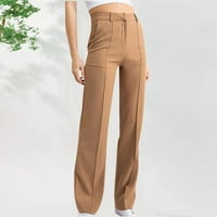 Jsaierl Ženske hlače za žene Ljeto elastično struk pant s džepovima Casual Crckstring Comfy pantalone Joga Donje hlače
