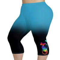 Glonme Dame Capri gamaše tanke noge Capris visoki struk joga hlače Žene casual workout pant Atletic