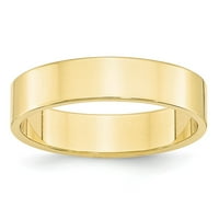10k žuto zlato ravna ravnica klasična vjenčana prstena veličine 5