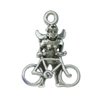 Sterling Silver 16 BO lanac 3D anđeoski krila Biciklistička privjesna ogrlica