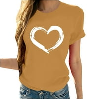 Žene ležerne majice Vintage Rainbow Plaže Graphic Ispiši ljetni bluza s kratkim rukavima O-izrez Top majice