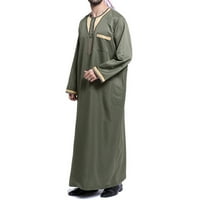 Samickarr Kaftan haljine za muškarce Noćna ručica s dugim rukavima za spavanje muškaraca Kaftana muslimanski
