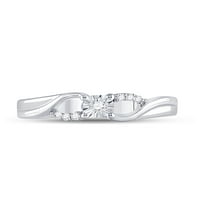Sterling Silver Women Okrugli dijamant Solitaire Obećaj Bridal Angažman prsten CTTW