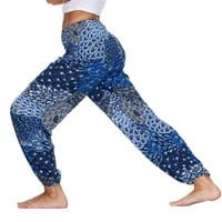 Bigersell ženski patchwork yoga hlače yoga pune dužine hlače ženske cvjetnike ljetne hlače yoga hlače