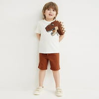 Toddler Boys kratki rukav Crtani Dinosaur otisci majica Tors Hotsas Child Kids Outfits Duwedants za