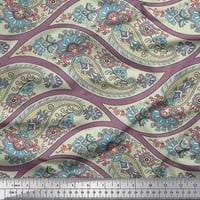 Soimoi pamučni drebovi tkanini, cvjetni i paisley ispis tkanina od dvorišta široko