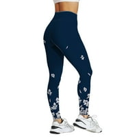 Ženske hlače Sportska joga tiskana visoko struka elastične noge za vežbanje za žene