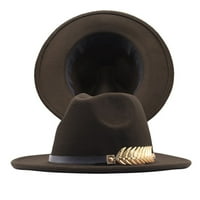 Pupkoer kolica vunene šešir Panama CL IC Womens Hat Belt FEDORA Široko bejzbol kape odjeće cipele i