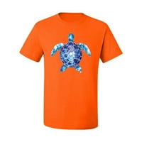 Morska kornjača Tie Tie Art Liver Lover Muška grafička majica, narandžasta, mala