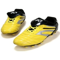 Difumos Boys Newlip mrežice Soccer Cleats Comfort čipke Up Fudbalske cipele Jogging Prozračivi ravni meki treneri žuti dugi nokti 12c