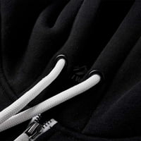Pgeraug Hoodies za muškarce Duks patchwork kontrast rebrasti dizajn zip jakne kapuljač muški džemper