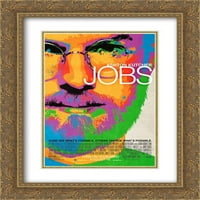 Steve Jobs dvostruko matted zlatni ukras uokvireni filmski poster umjetničko otisak