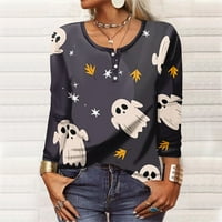 Hallowee vrhovi za žene Žene Hallowee uzorak Ispis Grafički grafički tees bluze casual plus veličine