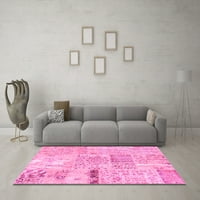 Ahgly Company Zatvoreni pravokutnik patchwork ružičasti prelazne prostirke, 4 '6'