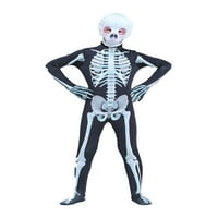 AFUNBABY Porodica koja odgovara Halloween kostimima odijelo, skelet s dugim rukavima za štampu za noga