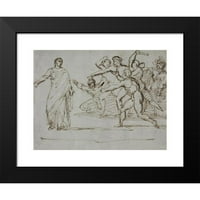 Théodore Géricalt Crni moderni uokvireni muzej umjetnički print naslovljen - atentat na Tiberius