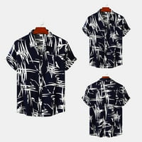 Muška modna bluza Vrh patrioty stil Print Hawaii Ljeto Okrenite košulju ogrlice Male Spring Jednostruke