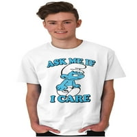 Grouchy Smurf Pitajte me ako me briga za muške grafičke majice, majice Brisco Brends 4x
