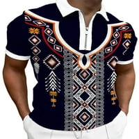Rejlun MAN Polo majica Zipper T majice Kratki rukav Tee Athletic Bluse Casual Sport Majica XL
