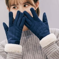 Worksweal Womenske rukavice Čvrsta boja Vjetrootporna jesenska zima lagana hladnjaka za odmor