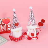 Dekoracija zaljubljenih za Valentinovo, za dekor ukrasnog dana za: Valentinovo, zaljubljeni, kućni stol Gnomes Decor, poklon priznanja, poklon za djevojku B