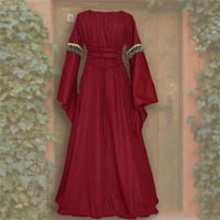 Podna vintaža ženskog dresa Puawkoer ženska haljina Ženska haljina ženske vrhove 3xl