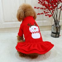 Jolly Girl Dog Božićna strana Kostim, slatka snježna uzorka kućna suknja haljina za male pse, štence,