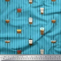 Tkanina Soimoi Rayon Stripe i piće Ljetni dizajni Ispiši šivanje tkanine dvorište široko