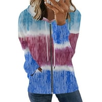 Ženska zimska jakna - Slim Comfy jakna s dugim rukavima puni zip kaput za spuštanje kapka za kapanje