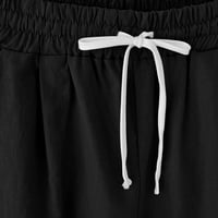 Ljeto Plus size Ženski ljetni tiskani povremeni labavi džepovi Plus veličine Hlače hlače šorc za žene
