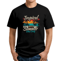 Majice za muškarce, dječake i muške havajske majice, labavi fit kratki rukav okrugli vrat Grafičke majice Muška bijela majica Štiskana Havajska majica na plaži, odrasli-5xl, bijeli