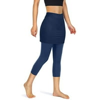 Joga hlače Žene Tenis Skirted Tajice džepovi Elastični sportovi Yoga Capris Suknje Legging Womens Yoga