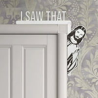 Pgeraug Corner DIY šivanje Creatives Domaći dekor Isuse Vidim me na vratima Isusov logo drvo